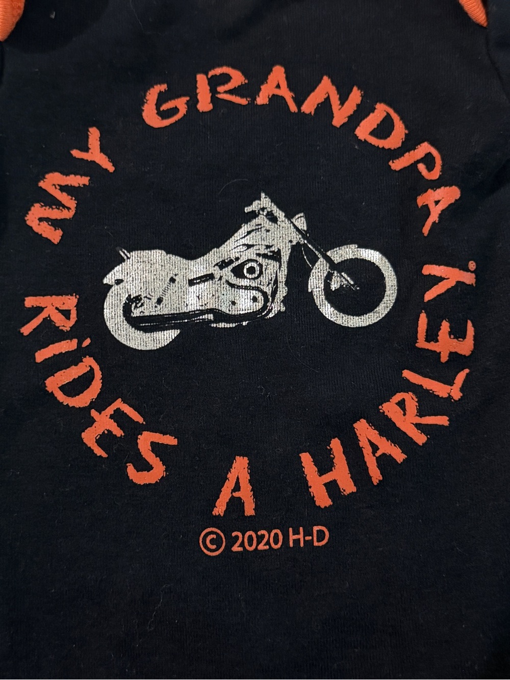 Harley-Davidson My Grandpa Rides a Harley Infant Bodysuit 3-6 Months Unisex